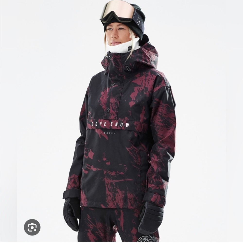 NWOT Dope Legacy W 2021 Anorak Snowboard pullover Burgundy Paint M Women